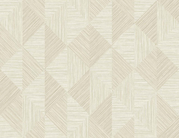 Seabrook Diamond Inlay Beige Wallpaper