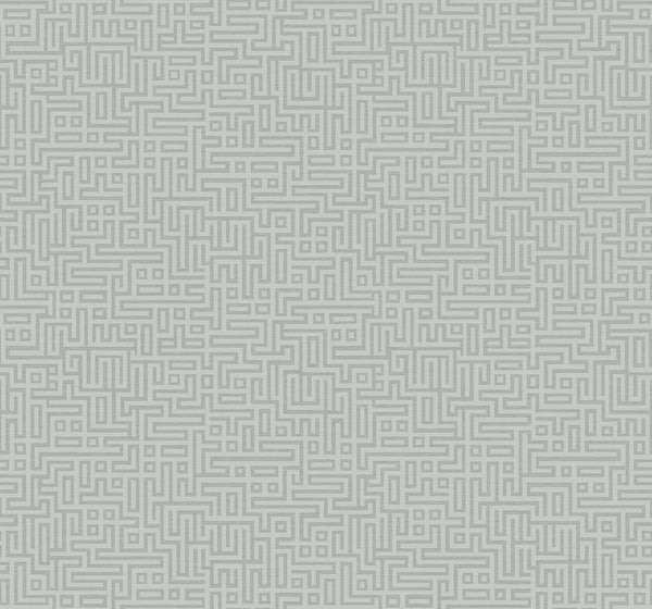 Seabrook Rockefellar Maze Slate Grey Wallpaper