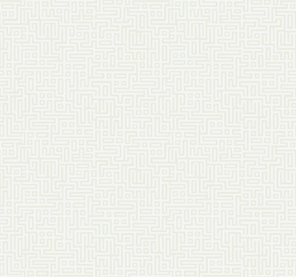 Seabrook Rockefellar Maze Metallic Pearl Wallpaper