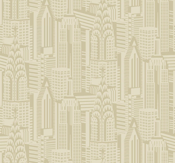 Seabrook Manhattan Skyline Aurum Wallpaper