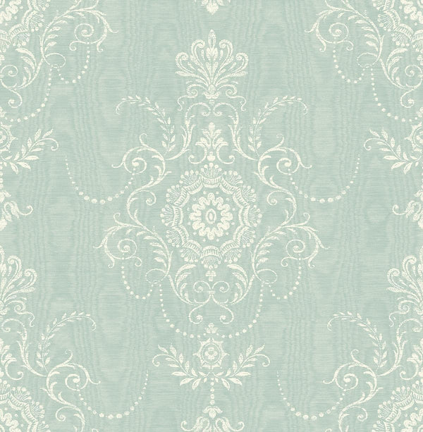 Seabrook Colette Cameo Summer Sky Wallpaper