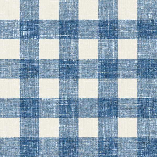 Seabrook Bebe Gingham Denim Wash Wallpaper