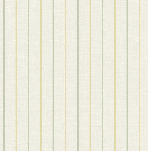 Seabrook Andree Stripe Dandelion & Pomme Wallpaper