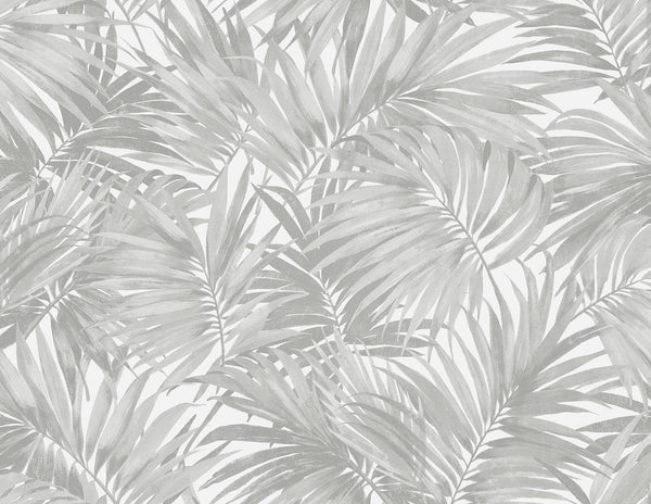 Seabrook Cordelia Tossed Palms Argos Grey Wallpaper