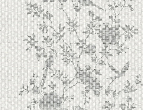 Seabrook Aloha Bird Trail Heather Grey Wallpaper