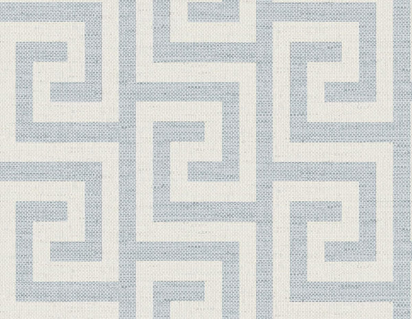 Seabrook Luna Retreat Greek Key Skylight Wallpaper