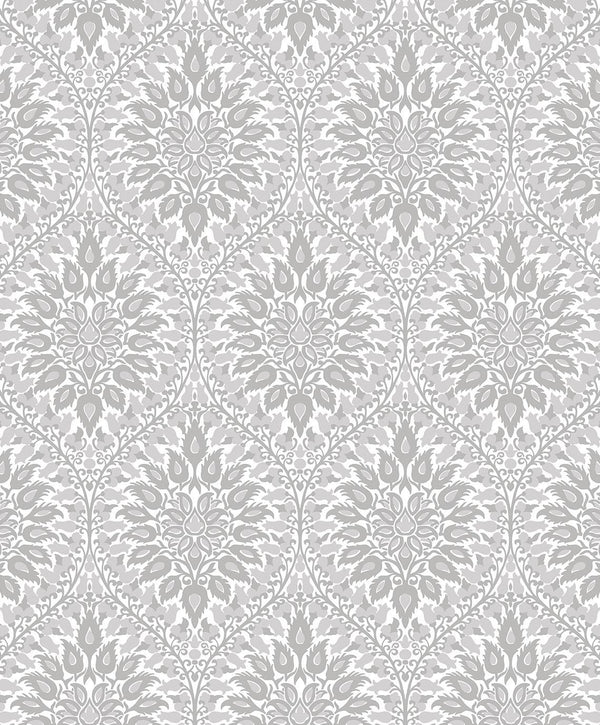Seabrook Luna Ogee Daydream Grey Wallpaper