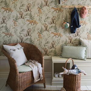 Schumacher - Wild Forest - Sage - 6921 - Wallpaper