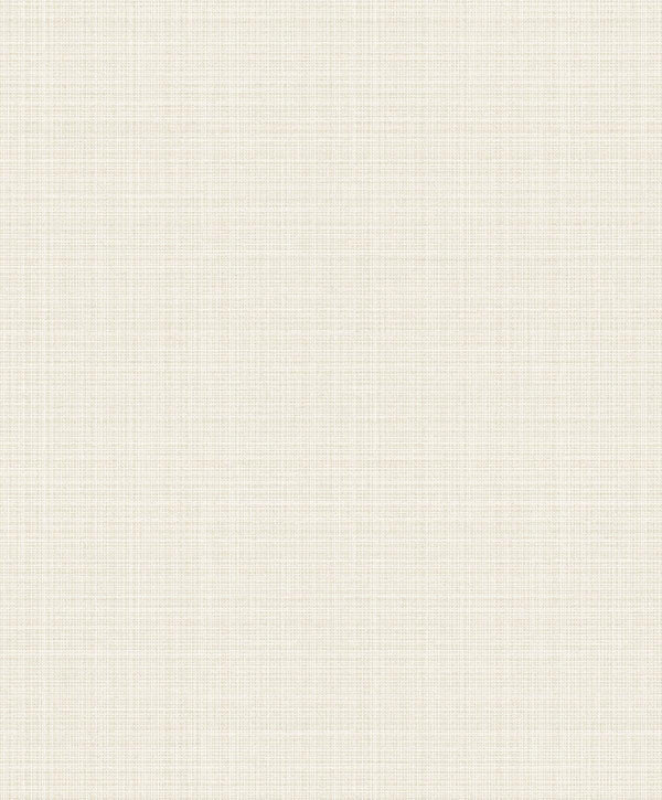Seabrook Crosshatch Linen Metallic Ivory Wallpaper