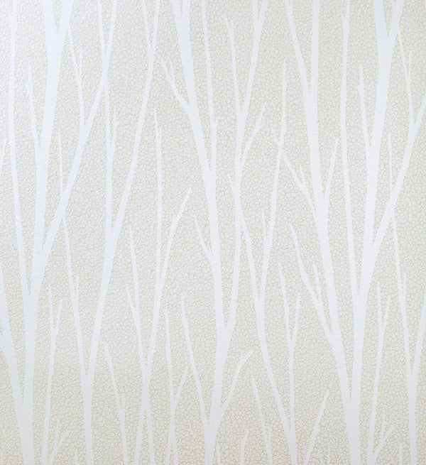 Seabrook Birch Trail Metallic Champagne & Cream Wallpaper