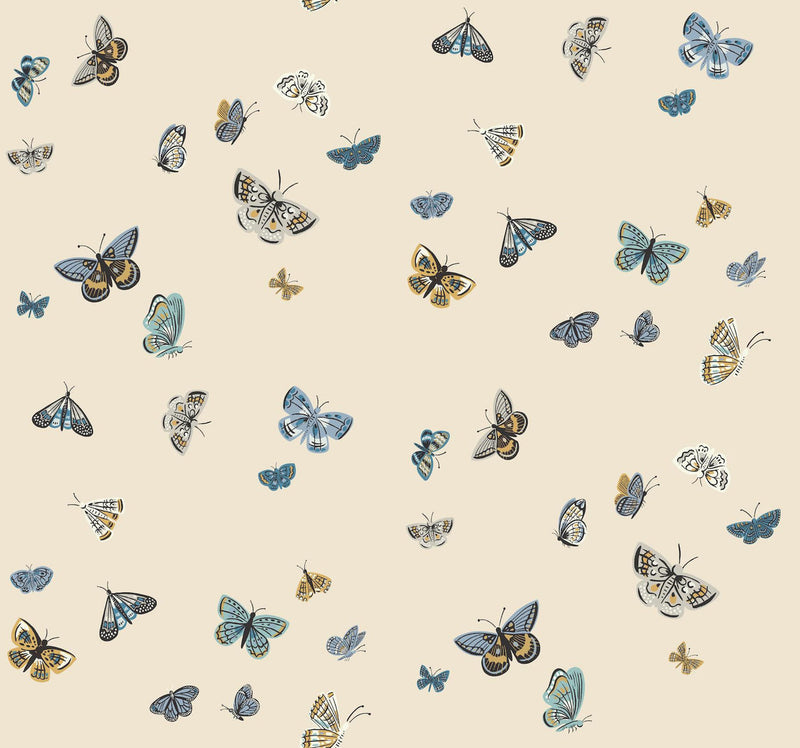 Rifle Paper Co. Butterfly House Beige Wallpaper