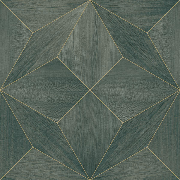 Seabrook Estrella Verdigris Wallpaper