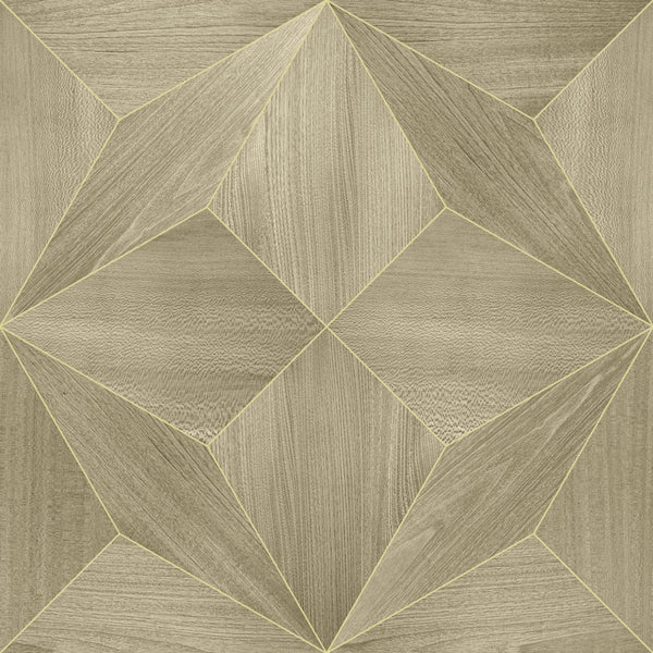 Seabrook Estrella Silvery Taupe Wallpaper