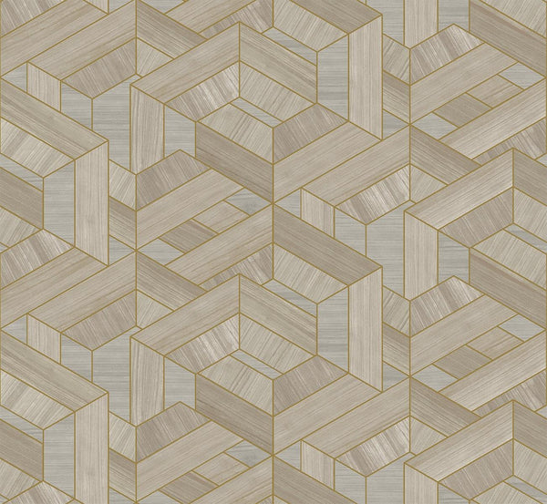 Seabrook Linnea Antiqued Silver Wallpaper