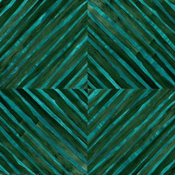 Seabrook Harmony Turquoise Wallpaper