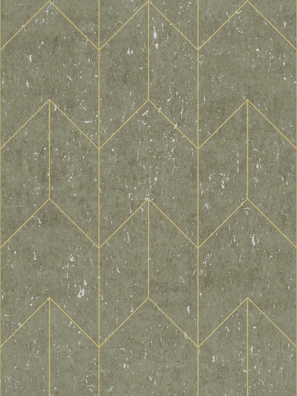 Seabrook Maxine Olive Wallpaper