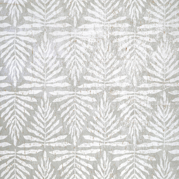 Thibaut Gasparilla Metallic Silver And White Wallpaper - T15813