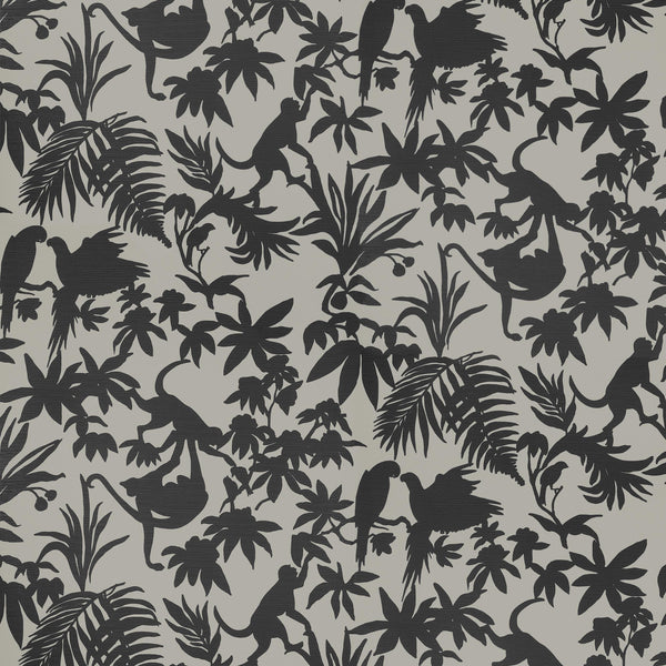 Thibaut St. Kitts Black And Tan Wallpaper - T15861