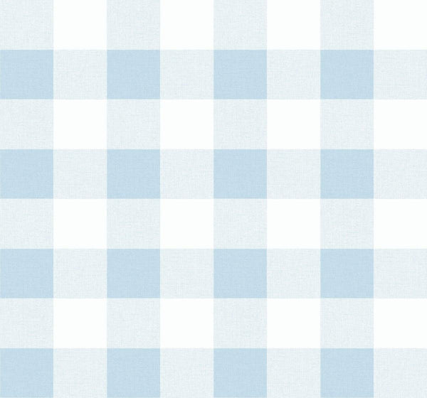 Seabrook Picnic Plaid Blue Oasis Wallpaper