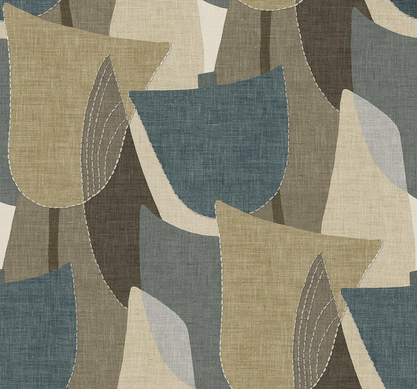 Seabrook Mosley Tulips Jeans Wallpaper