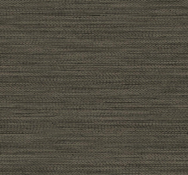 Seabrook Hollinwood Weave Coffee Wallpaper