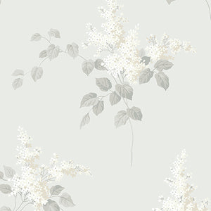 Schumacher - Lilacs - Grey - 7669 - Wallpaper