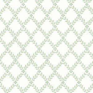 Schumacher - Trellis Leaves - Leaf - 7671 - Wallpaper