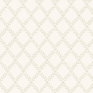 Schumacher - Trellis Leaves - Natural - 7673 - Wallpaper