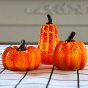 Halloween Pumpkin LED Lantern Resin Candle Lamp Home Decor. glodeco