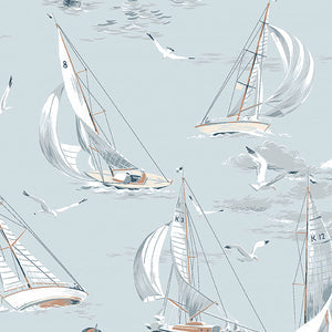 Schumacher - Sailboats - Sky - 8854 - Wallpaper