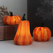 Halloween Pumpkin LED Lantern Resin Candle Lamp Home Decor. glodeco