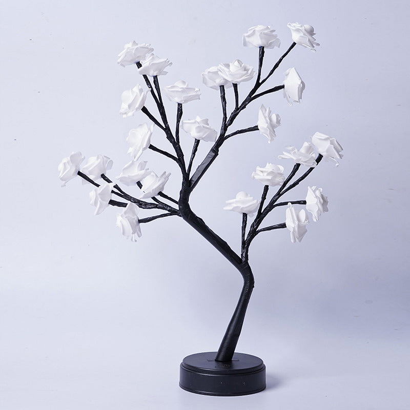 Rose Flower Tree Table Lamp – USB Fairy Night Light Decoration. glodeco