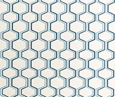 Quadrille - Camino Wallpaper - 303840W-09AWP - Medium Blue / Slate