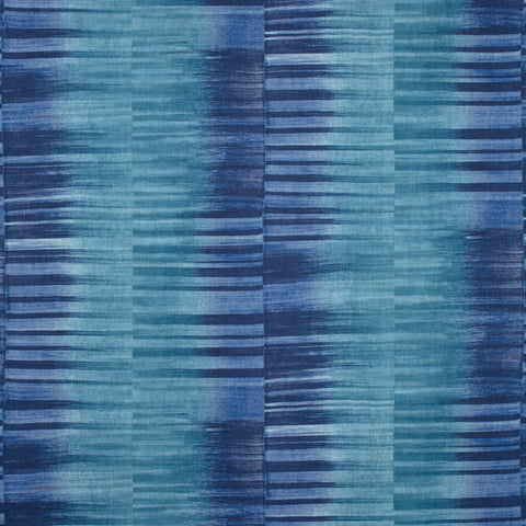 Mekong Stripe Turquoise and Navy Fabric - F910088 - Thibaut Fabric