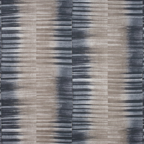 Mekong Stripe Charcoal and Taupe Fabric - F910089 - Thibaut Fabric