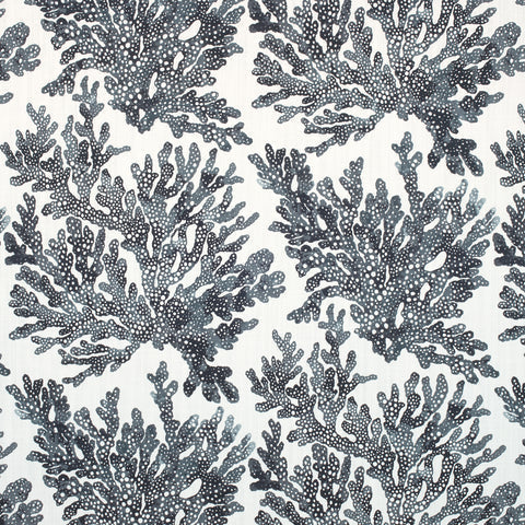 Marine Coral Black Fabric - F910123 - Thibaut Fabric
