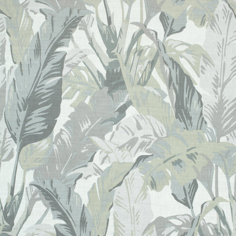 Travelers Palm Grey Fabric - F910129 - Thibaut Fabric