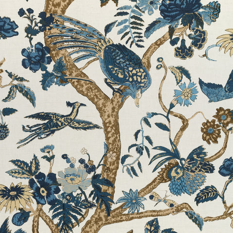 Coromandel Navy Fabric - F910225 - Thibaut Fabric