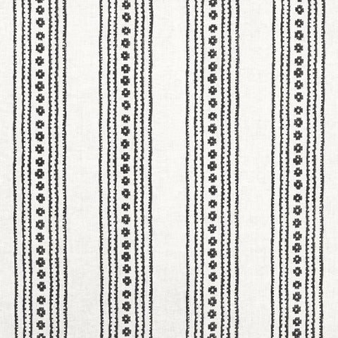 New Haven Stripe Black Fabric - F910611 - Thibaut Fabric
