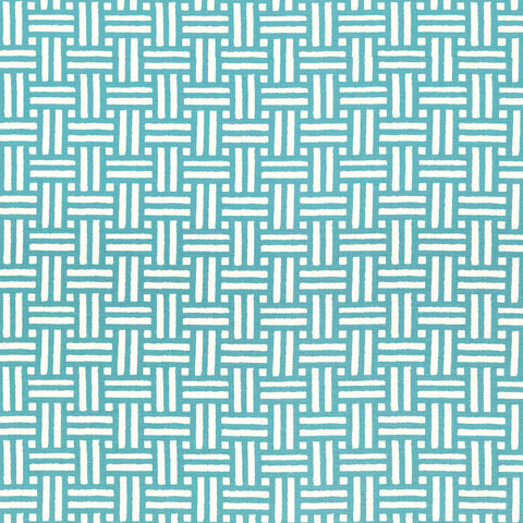 Piermont Turquoise Fabric - F910622 - Thibaut Fabric