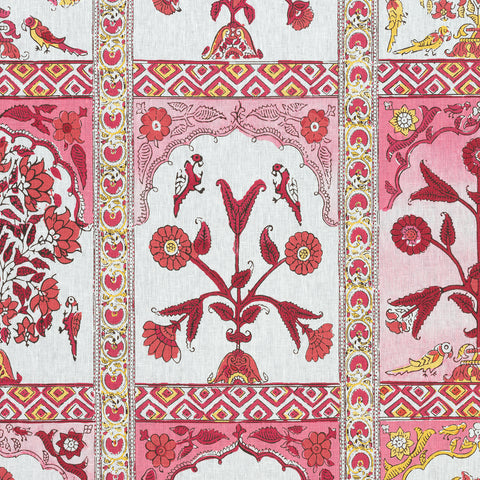 Indian Panel Pink Fabric - F910632 - Thibaut Fabric