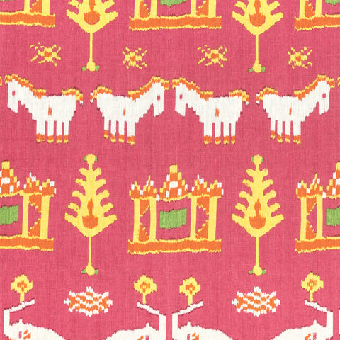 Kingdom Parade Pink Fabric - F910640 - Thibaut Fabric