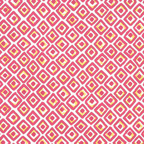 Indian Diamond Pink Fabric - F910663 - Thibaut Fabric