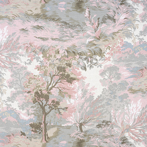 Lincoln Toile Blush Fabric - F910868 - Thibaut Fabric