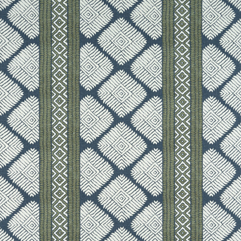 Austin Bluestone and Green Fabric - F913247 - Thibaut Fabric