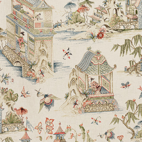 Grand Palace Taupe Fabric - F913618 - Thibaut Fabric