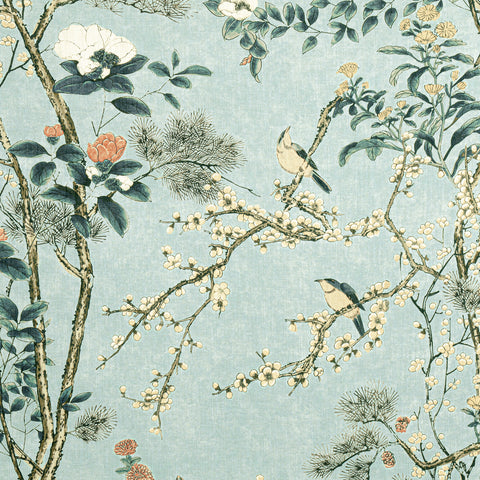 Katsura Mist Fabric - F913625 - Thibaut Fabric