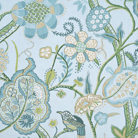 Windsor Spa Blue Fabric - F914304 - Thibaut Fabric