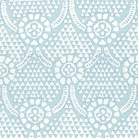 Chamomile Spa Blue Fabric - F914320 - Thibaut Fabric