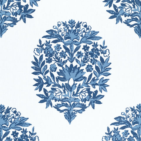 Ridgefield Blue Fabric - F914322 - Thibaut Fabric